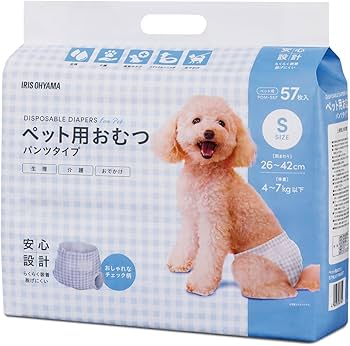 ペット用おむつ Sサイズ 4枚入り Amazon | アイリスオーヤマ ペット用おむつ Sサイズ 57枚入り POM-S57